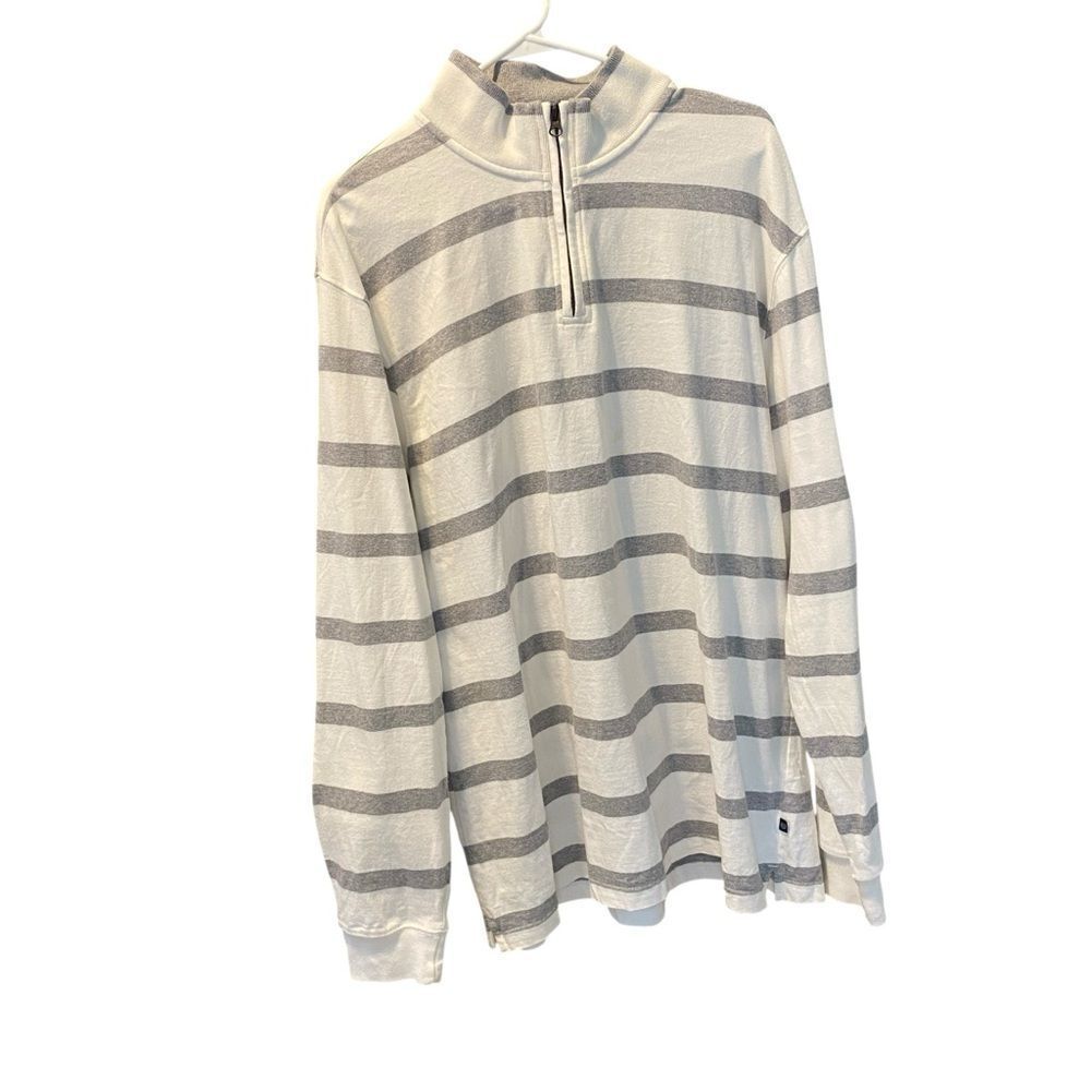Men's Chaps Gray & White Quarter Zip Pullover Size XXL